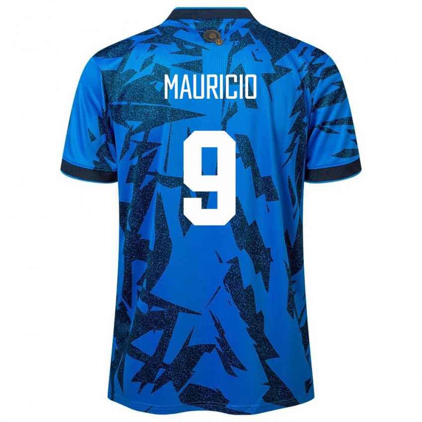 Dames El Salvador Emerson Mauricio #9 Blauw Thuisshirt Thuistenue 24-26 T-Shirt