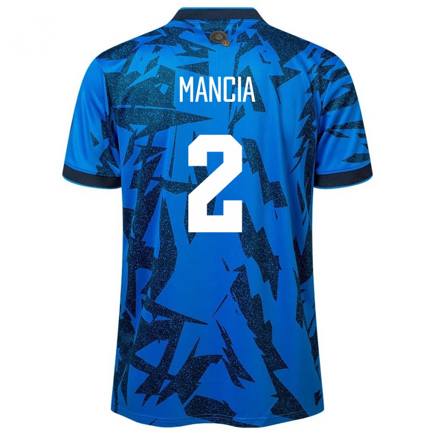 Dames El Salvador Steven Mancia #2 Blauw Thuisshirt Thuistenue 24-26 T-Shirt