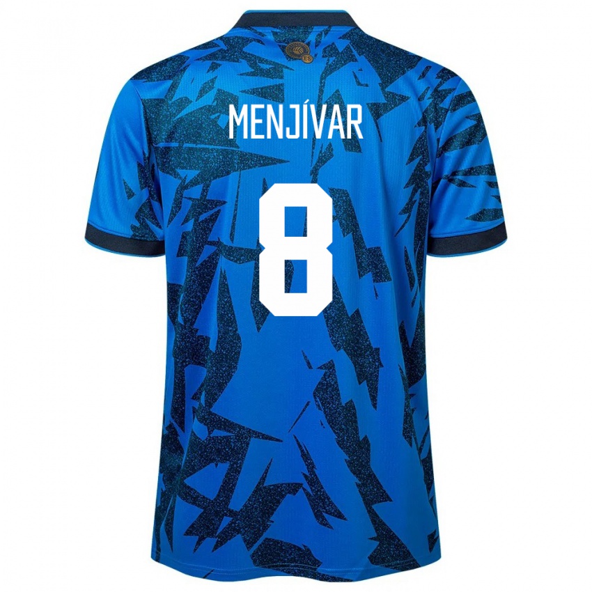 Dames El Salvador Wálter Menjívar #8 Blauw Thuisshirt Thuistenue 24-26 T-Shirt