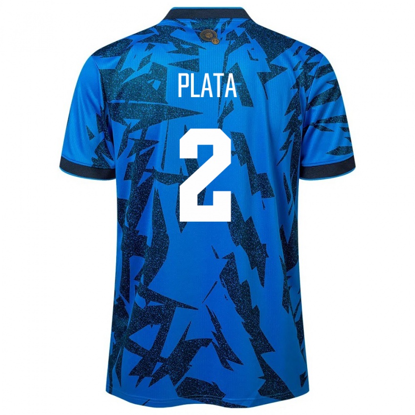 Dames El Salvador Juana Plata #2 Blauw Thuisshirt Thuistenue 24-26 T-Shirt