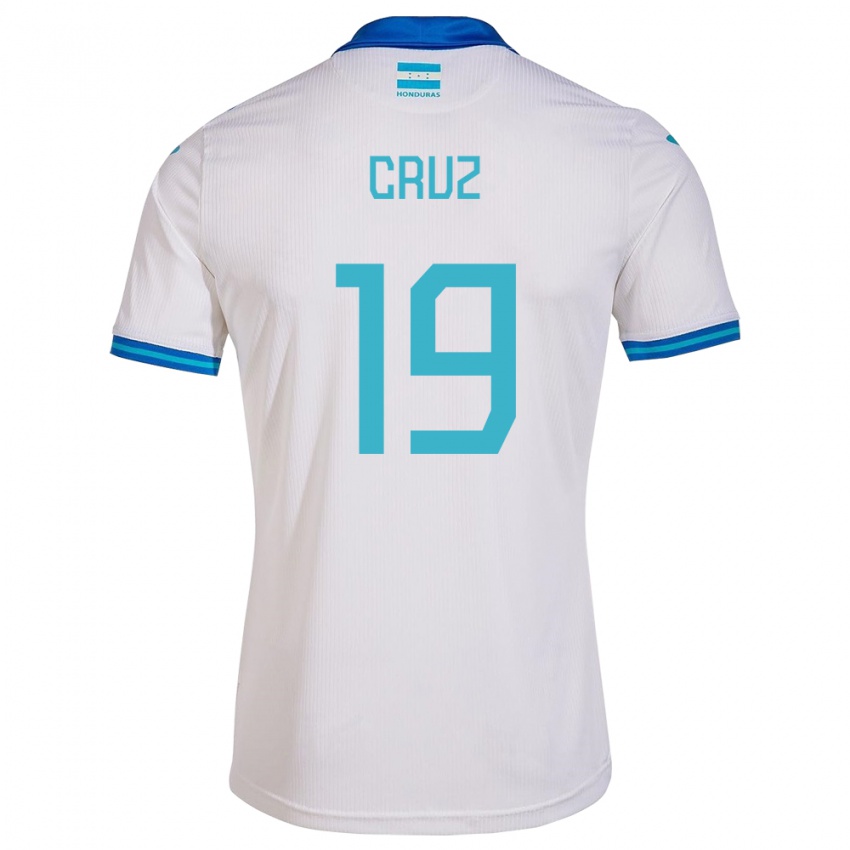 Dames Honduras Russel Cruz #19 Wit Thuisshirt Thuistenue 24-26 T-Shirt