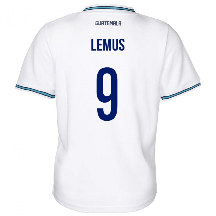 Dames Guatemala Erick Lemus #9 Wit Thuisshirt Thuistenue 24-26 T-Shirt