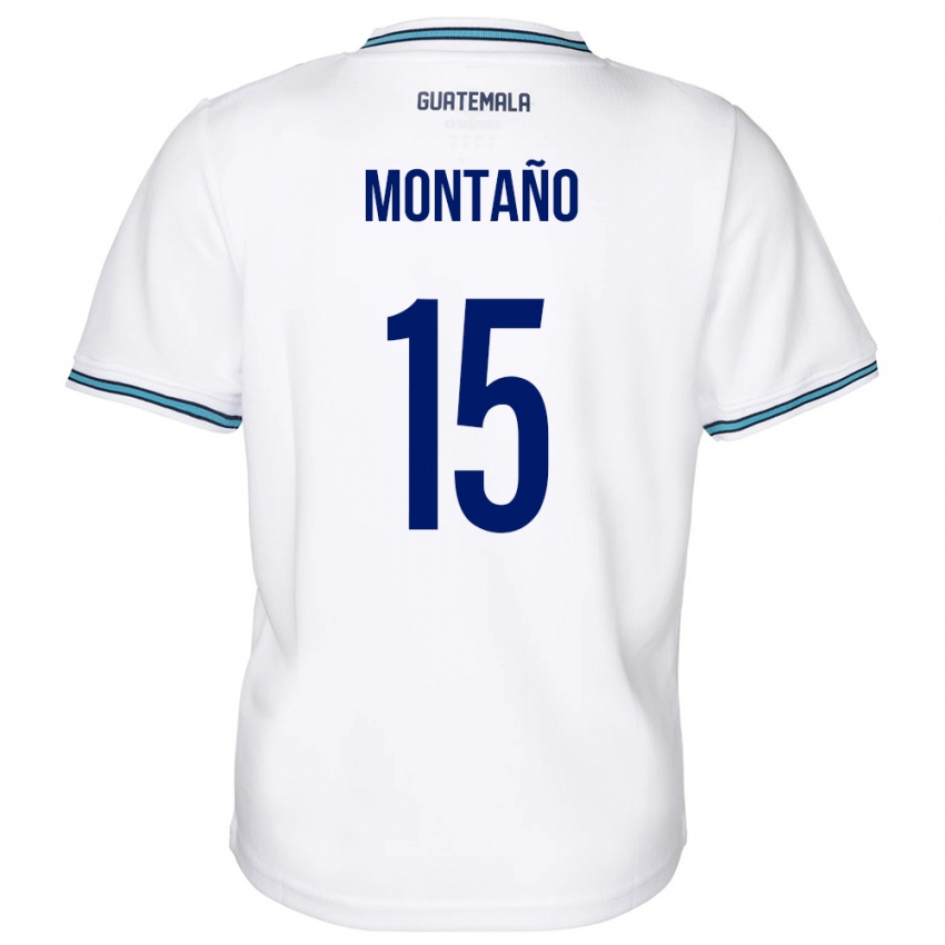 Dames Guatemala Figo Montaño #15 Wit Thuisshirt Thuistenue 24-26 T-Shirt