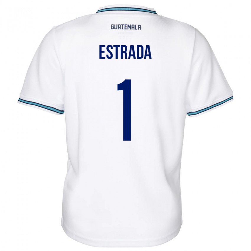 Dames Guatemala Alexia Estrada #1 Wit Thuisshirt Thuistenue 24-26 T-Shirt