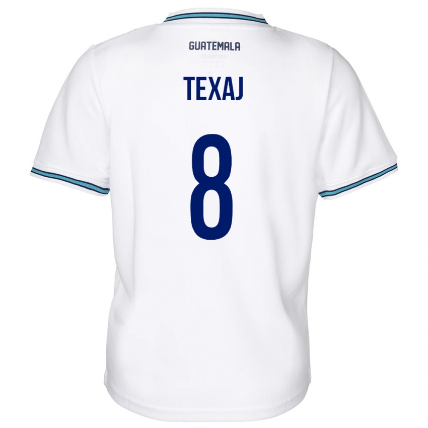 Dames Guatemala Elisa Texaj #8 Wit Thuisshirt Thuistenue 24-26 T-Shirt