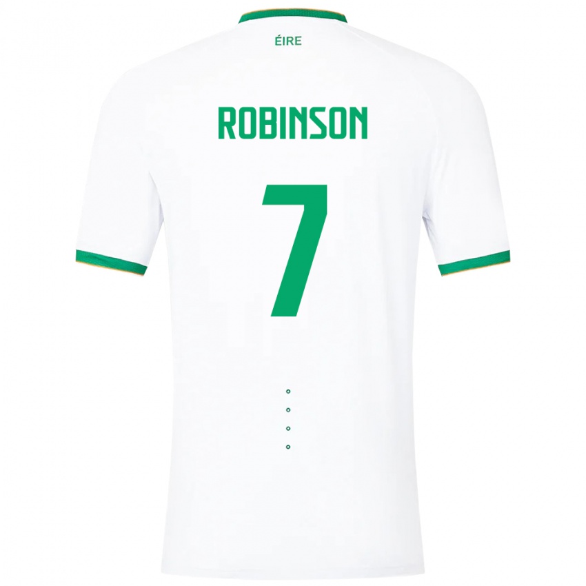 Dames Ierland Callum Robinson #7 Wit Uitshirt Uittenue 24-26 T-Shirt