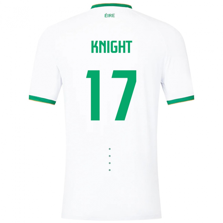 Dames Ierland Jason Knight #17 Wit Uitshirt Uittenue 24-26 T-Shirt