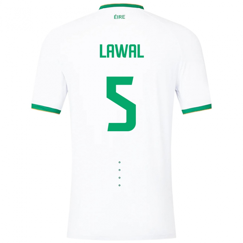 Dames Ierland Bosun Lawal #5 Wit Uitshirt Uittenue 24-26 T-Shirt