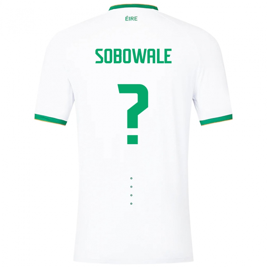 Dames Ierland Timi Sobowale #0 Wit Uitshirt Uittenue 24-26 T-Shirt