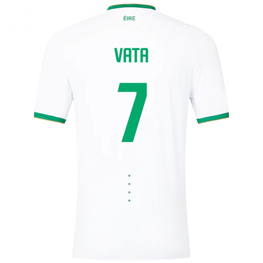 Dames Ierland Rocco Vata #7 Wit Uitshirt Uittenue 24-26 T-Shirt