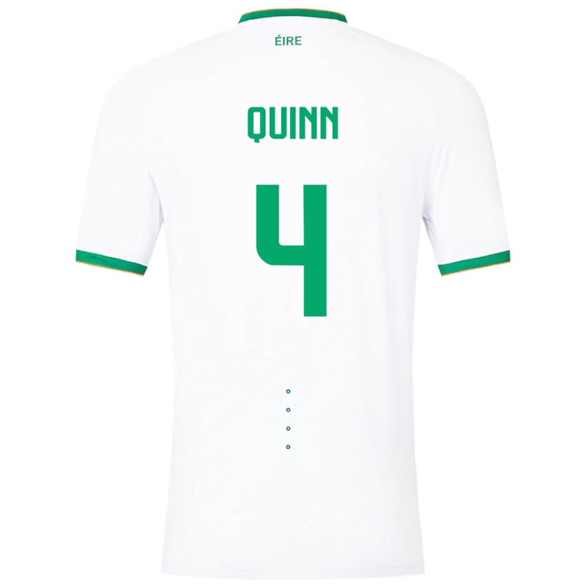 Dames Ierland Louise Quinn #4 Wit Uitshirt Uittenue 24-26 T-Shirt