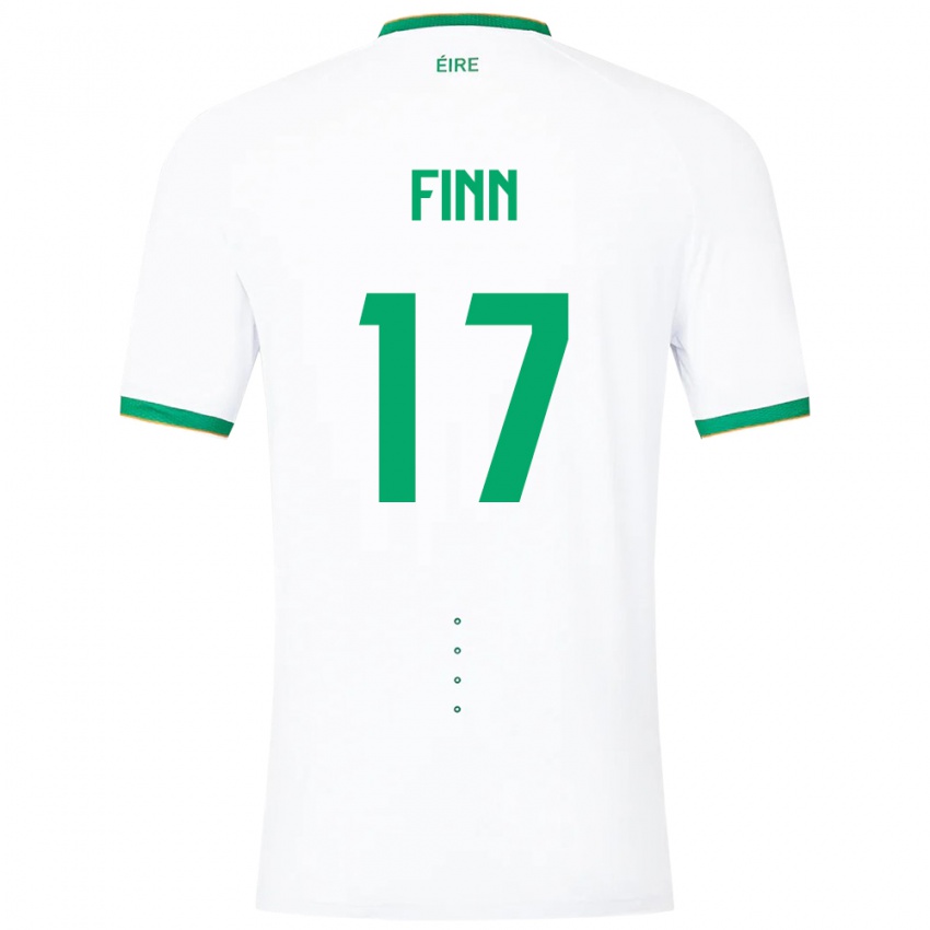 Dames Ierland Jamie Finn #17 Wit Uitshirt Uittenue 24-26 T-Shirt