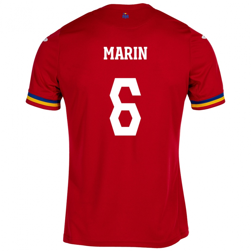 Dames Roemenië Marius Marin #6 Rood Uitshirt Uittenue 24-26 T-Shirt