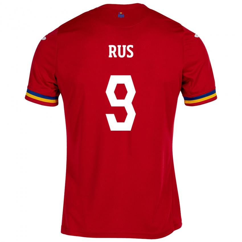 Dames Roemenië Laura Rus #9 Rood Uitshirt Uittenue 24-26 T-Shirt