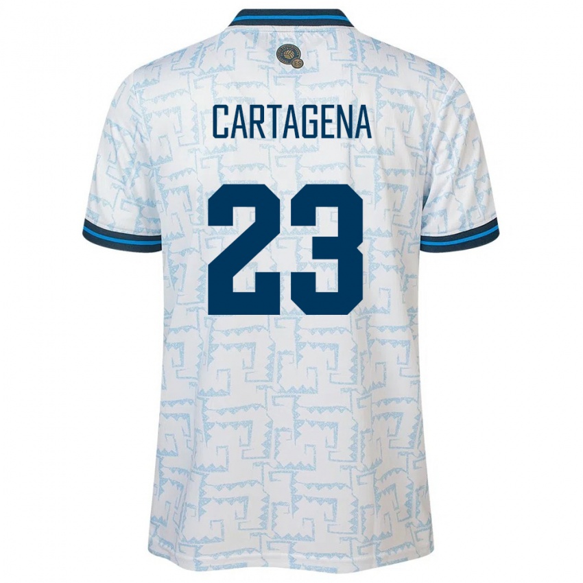 Dames El Salvador Melvin Cartagena #23 Wit Uitshirt Uittenue 24-26 T-Shirt