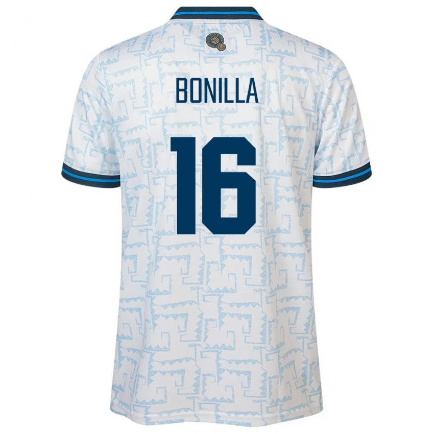 Dames El Salvador Elmer Bonilla #16 Wit Uitshirt Uittenue 24-26 T-Shirt