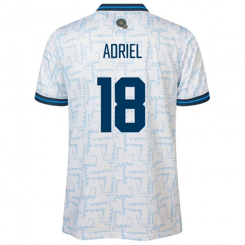 Dames El Salvador Adriel Martínez #18 Wit Uitshirt Uittenue 24-26 T-Shirt