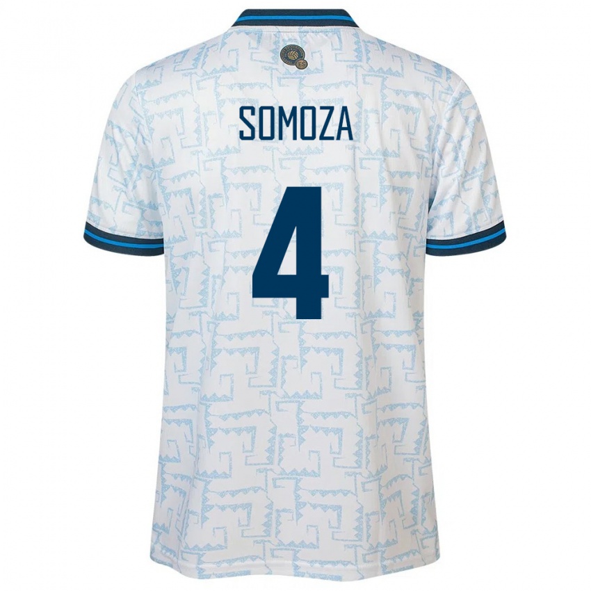 Dames El Salvador Néstor Somoza #4 Wit Uitshirt Uittenue 24-26 T-Shirt