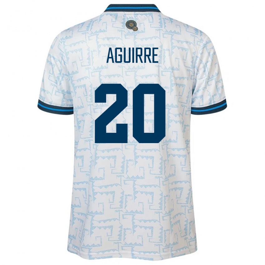 Dames El Salvador Jonathan Aguirre #20 Wit Uitshirt Uittenue 24-26 T-Shirt