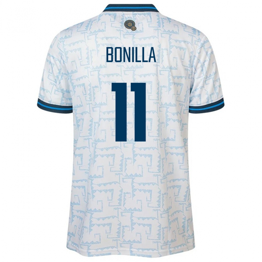 Dames El Salvador Jarell Bonilla #11 Wit Uitshirt Uittenue 24-26 T-Shirt