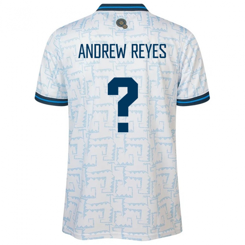 Dames El Salvador Andrew Reyes #0 Wit Uitshirt Uittenue 24-26 T-Shirt