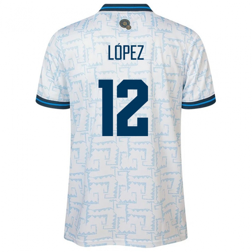 Dames El Salvador Abigaíl López #12 Wit Uitshirt Uittenue 24-26 T-Shirt