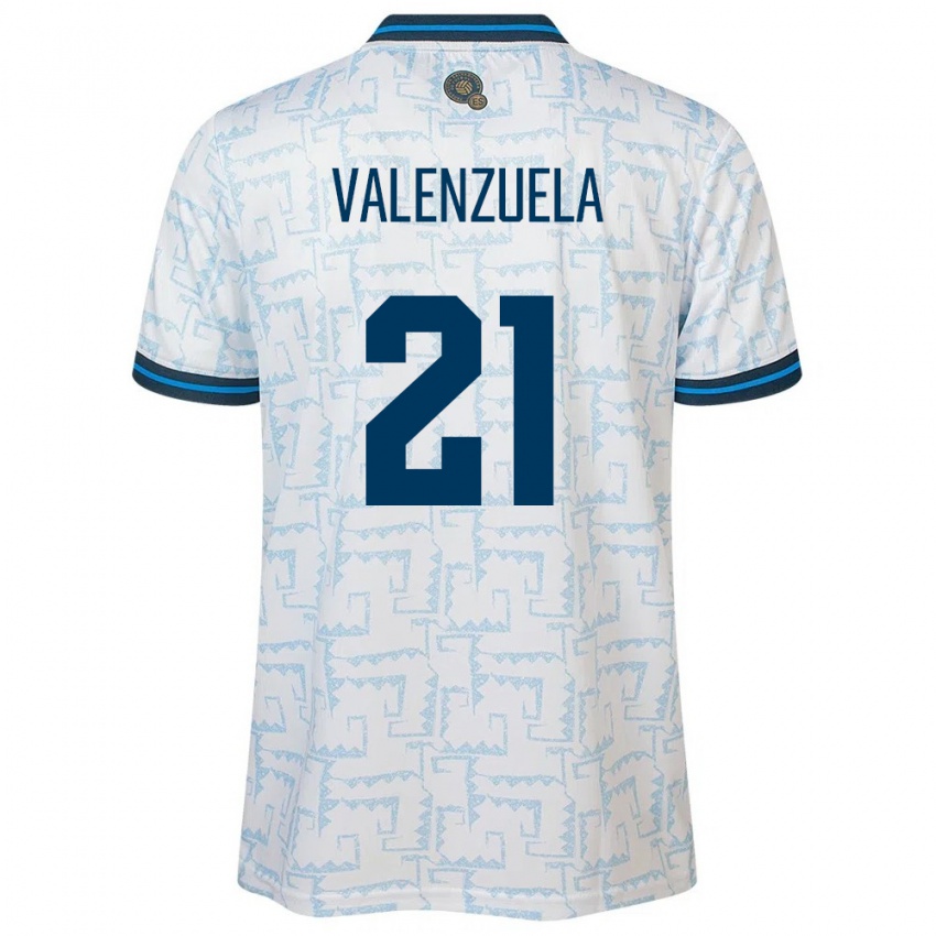 Dames El Salvador Ana Valenzuela #21 Wit Uitshirt Uittenue 24-26 T-Shirt