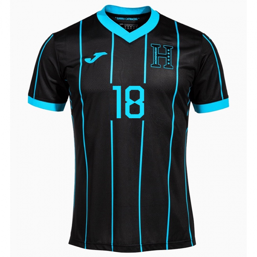 Dames Honduras Enrique Facussé #18 Zwart Uitshirt Uittenue 24-26 T-Shirt