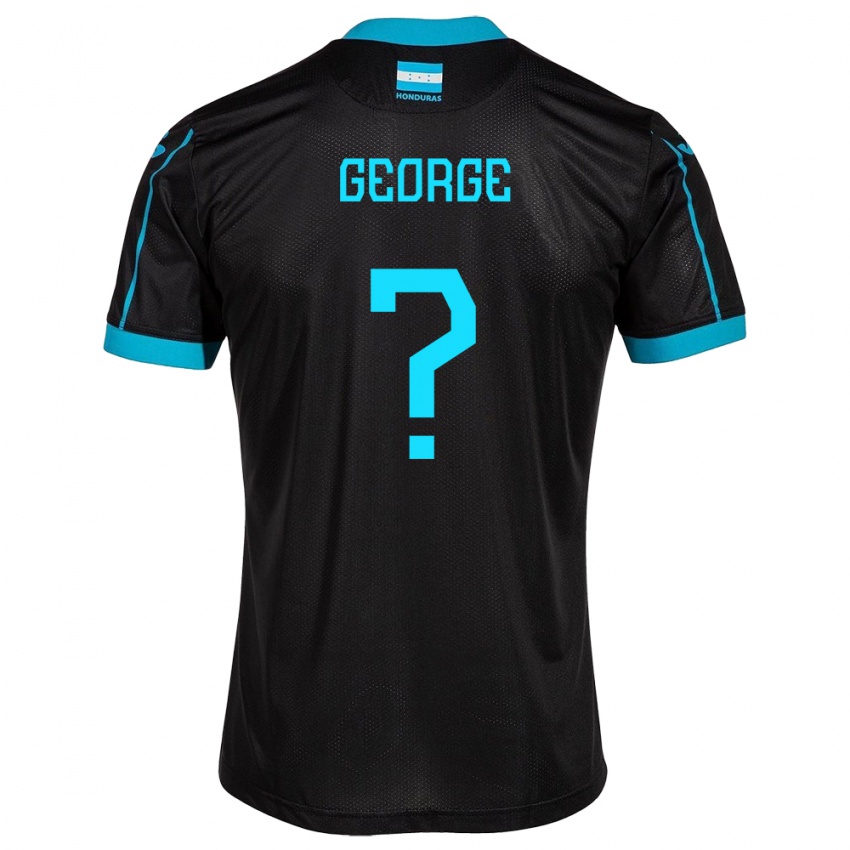Dames Honduras George Rodríguez #0 Zwart Uitshirt Uittenue 24-26 T-Shirt