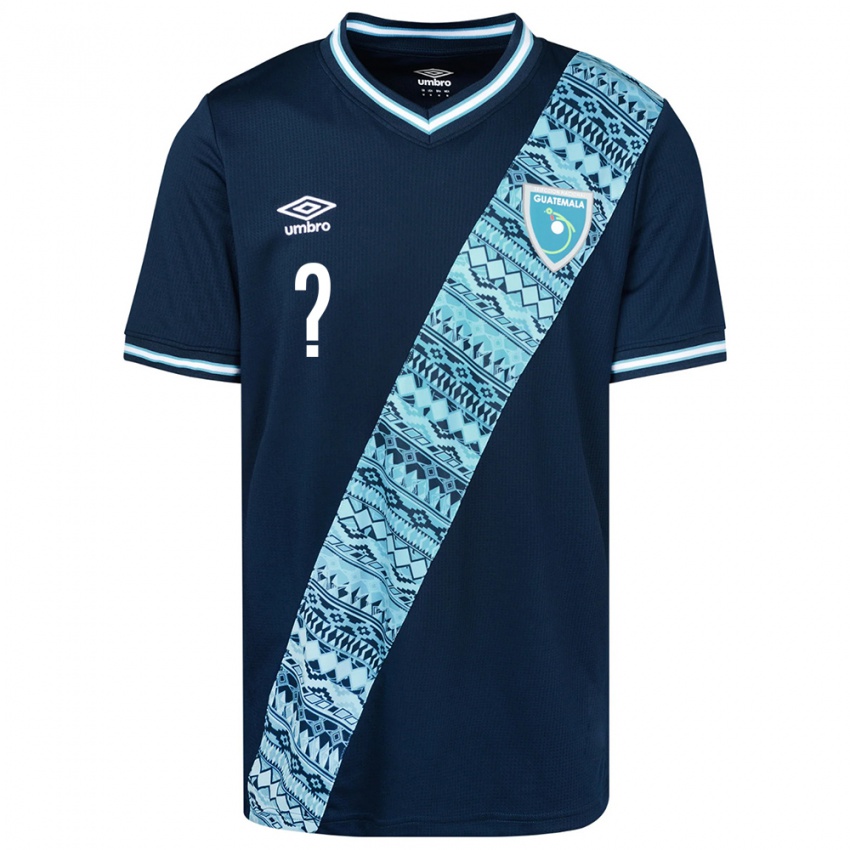 Dames Guatemala Jezmin Castellanos #0 Blauw Uitshirt Uittenue 24-26 T-Shirt