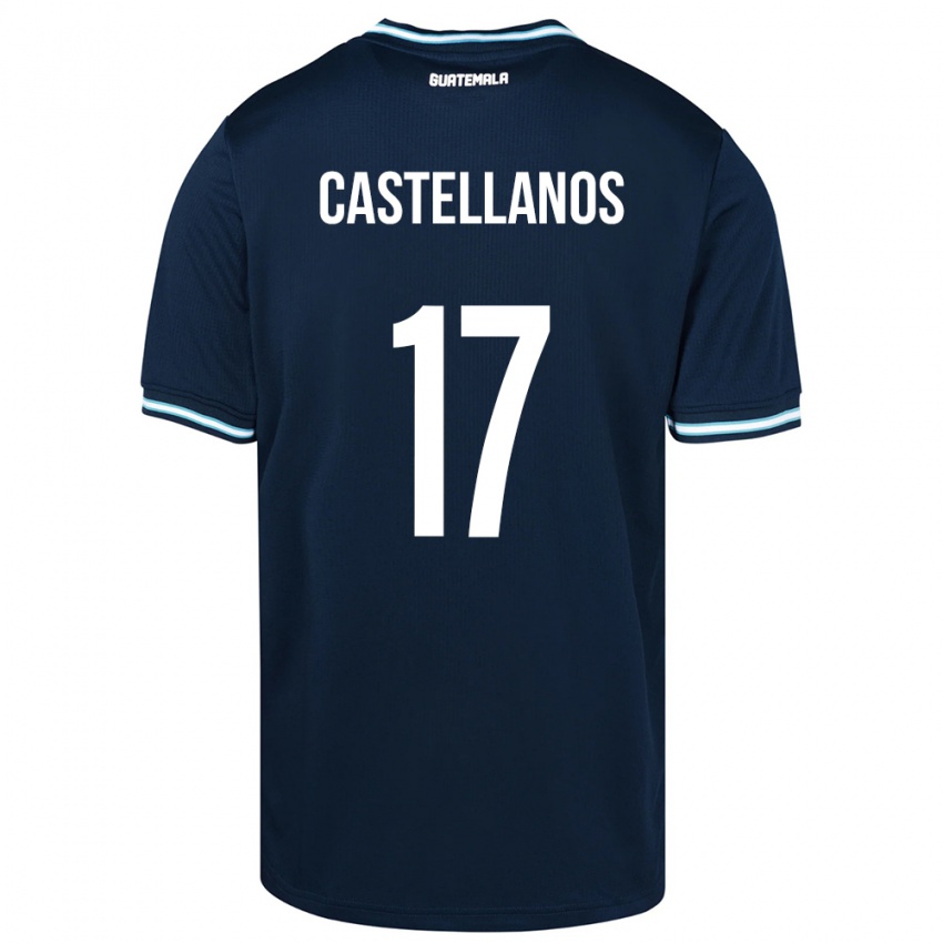 Dames Guatemala Óscar Castellanos #17 Blauw Uitshirt Uittenue 24-26 T-Shirt