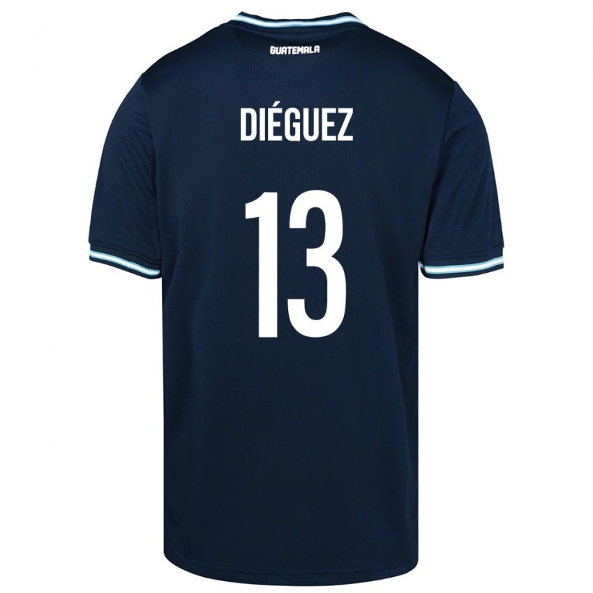 Dames Guatemala Jonathan Diéguez #13 Blauw Uitshirt Uittenue 24-26 T-Shirt