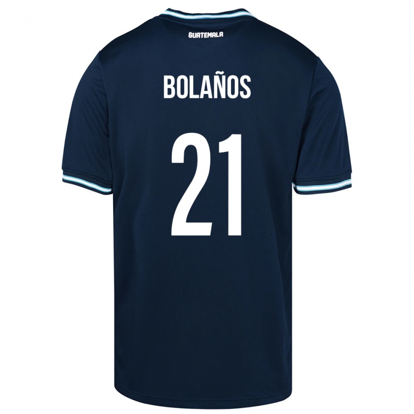 Dames Guatemala Diego Bolaños #21 Blauw Uitshirt Uittenue 24-26 T-Shirt