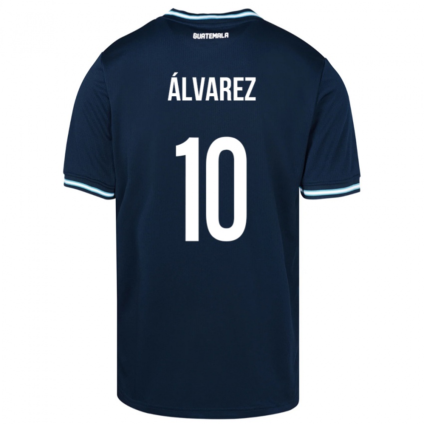 Dames Guatemala Andrea Álvarez #10 Blauw Uitshirt Uittenue 24-26 T-Shirt