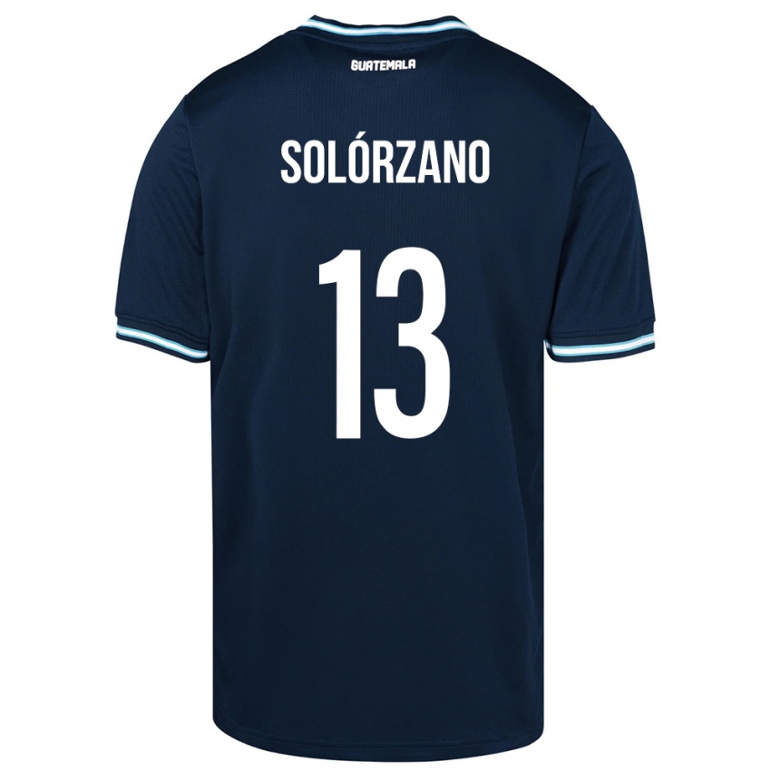 Dames Guatemala Aisha Solórzano #13 Blauw Uitshirt Uittenue 24-26 T-Shirt