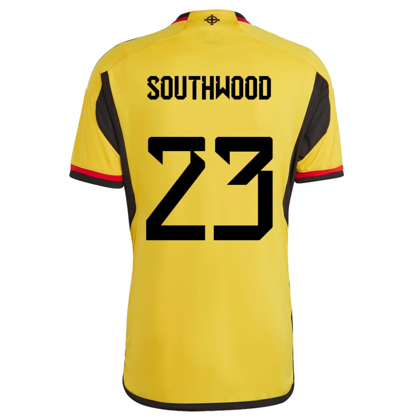 Dames Noord-Ierland Luke Southwood #23 Wit Uitshirt Uittenue 24-26 T-Shirt