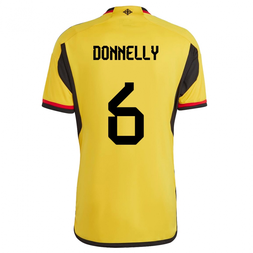 Dames Noord-Ierland Ryan Donnelly #6 Wit Uitshirt Uittenue 24-26 T-Shirt