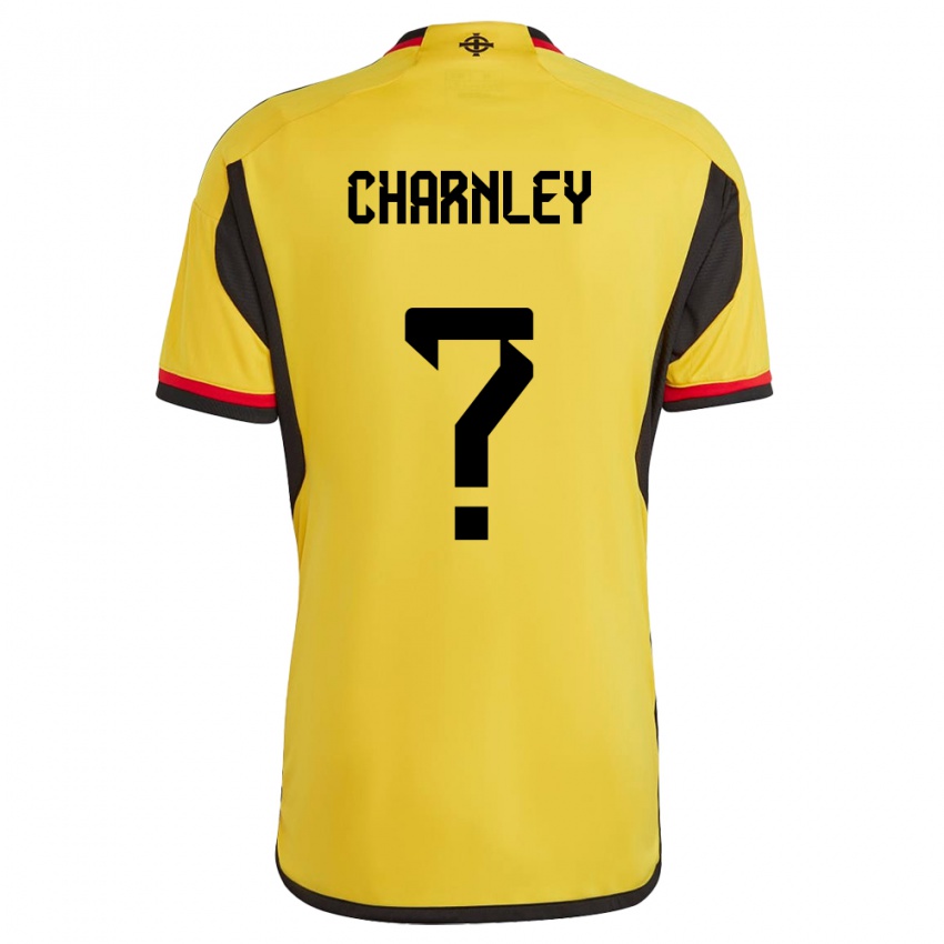 Dames Noord-Ierland Jayden Charnley #0 Wit Uitshirt Uittenue 24-26 T-Shirt