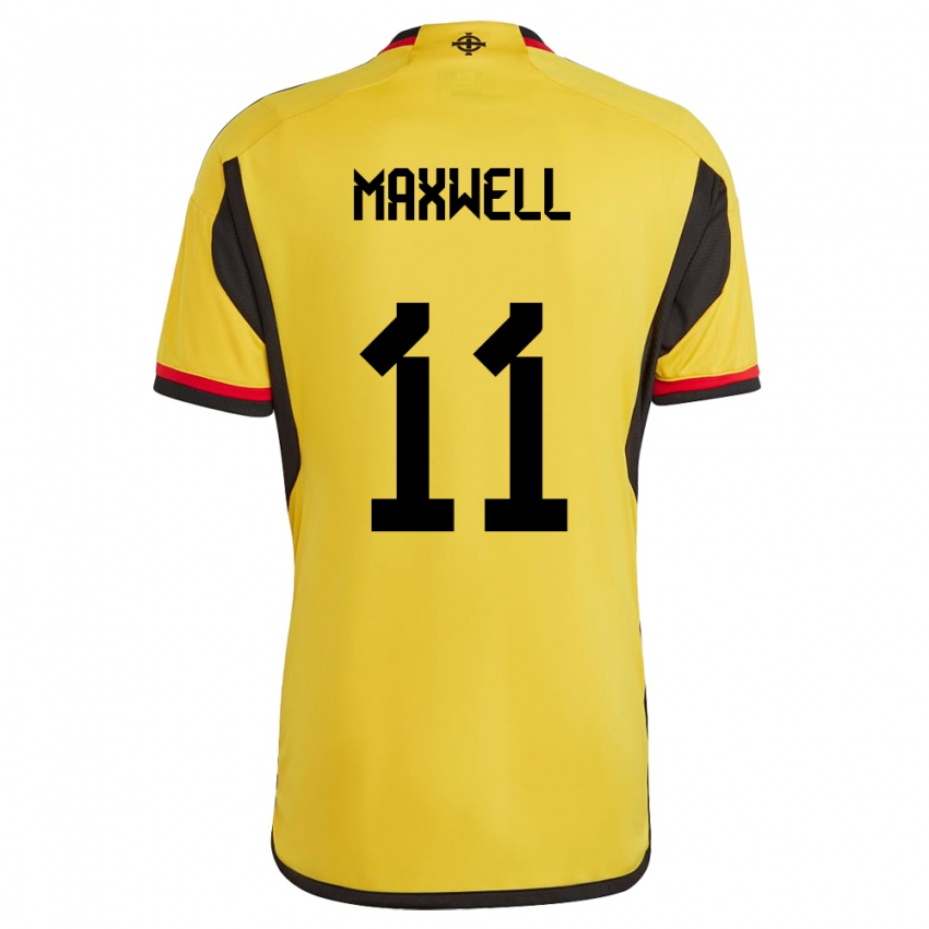 Dames Noord-Ierland Danielle Maxwell #11 Wit Uitshirt Uittenue 24-26 T-Shirt