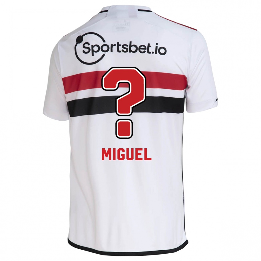Kinderen Miguel #0 Wit Thuisshirt Thuistenue 2023/24 T-Shirt