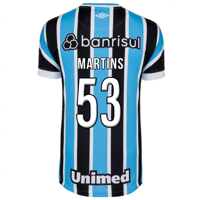 Kinderen Gustavo Martins #53 Blauw Thuisshirt Thuistenue 2023/24 T-Shirt