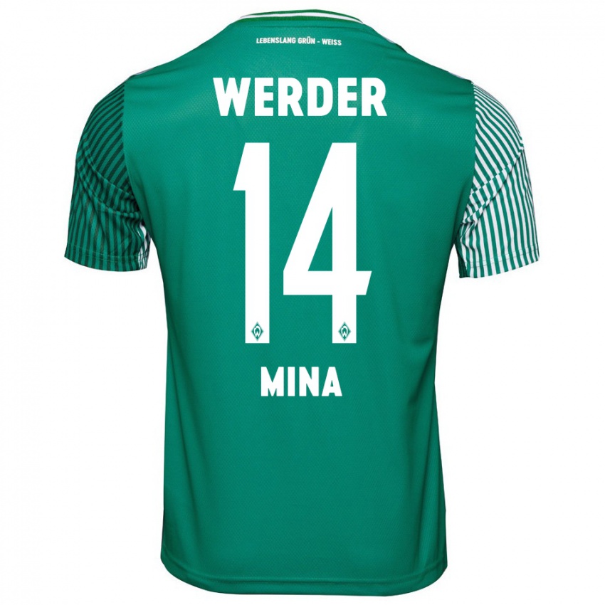 Kinderen Johan Mina #14 Groente Thuisshirt Thuistenue 2023/24 T-Shirt