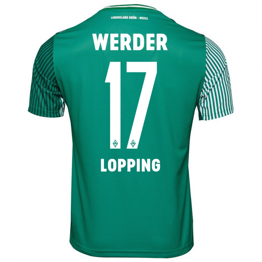 Kinderen Jakob Löpping #17 Groente Thuisshirt Thuistenue 2023/24 T-Shirt