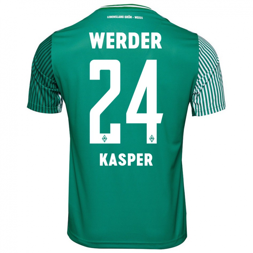 Kinderen Dominik Kasper #24 Groente Thuisshirt Thuistenue 2023/24 T-Shirt