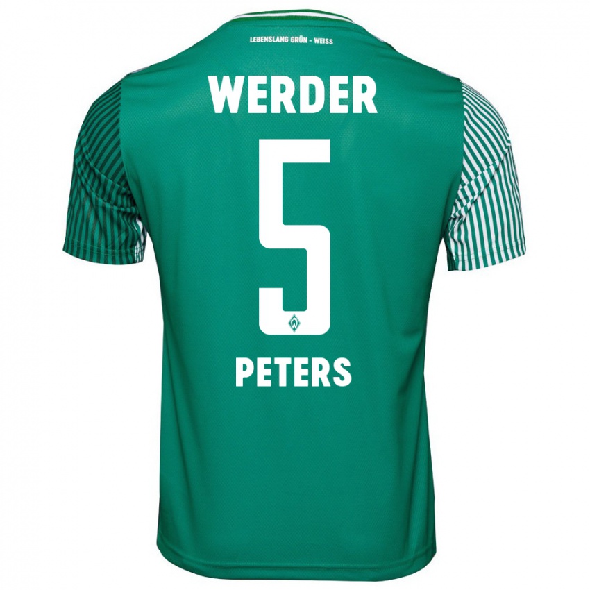 Kinderen Joshua Peters #5 Groente Thuisshirt Thuistenue 2023/24 T-Shirt