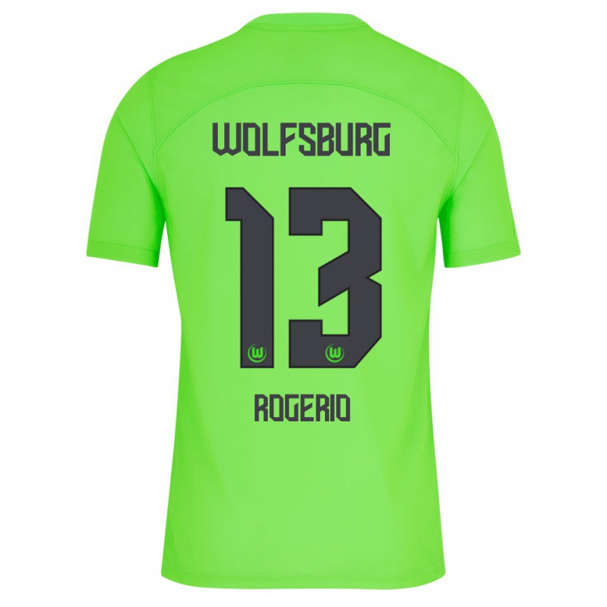 Kinderen Rogério #13 Groente Thuisshirt Thuistenue 2023/24 T-Shirt