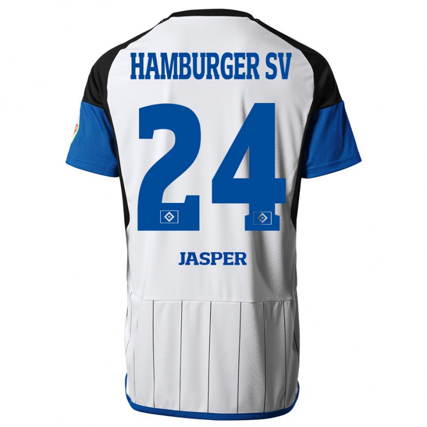 Kinderen Jan-Lukas Jasper #24 Wit Thuisshirt Thuistenue 2023/24 T-Shirt