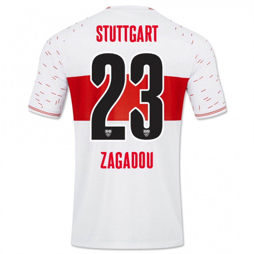 Kinderen Dan-Axel Zagadou #23 Wit Thuisshirt Thuistenue 2023/24 T-Shirt