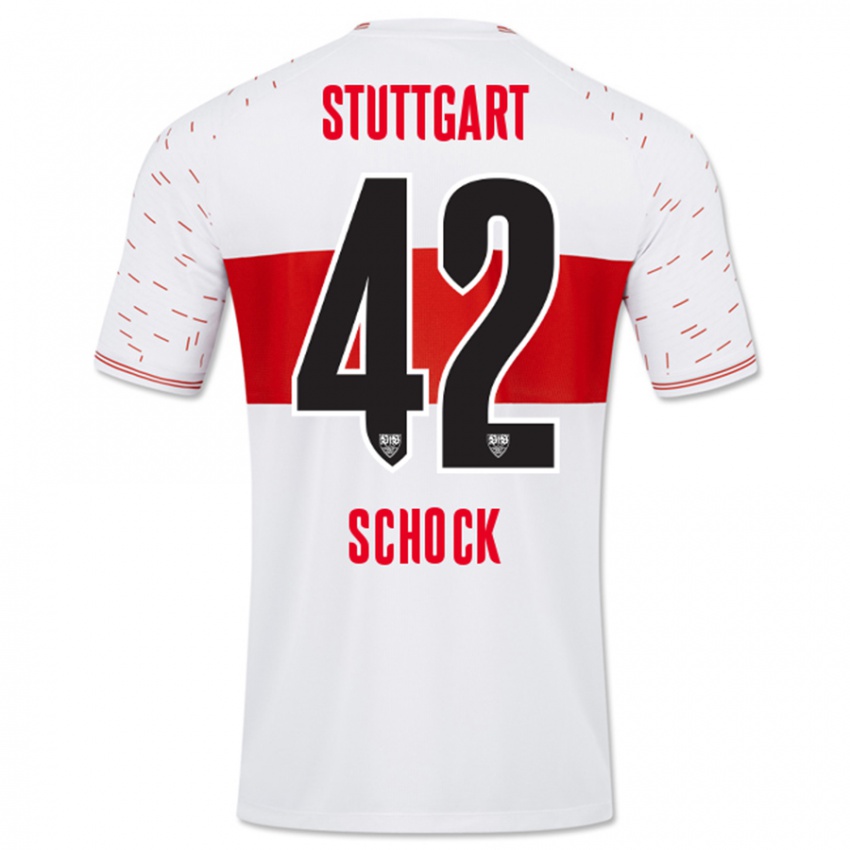 Kinderen Florian Schock #42 Wit Thuisshirt Thuistenue 2023/24 T-Shirt