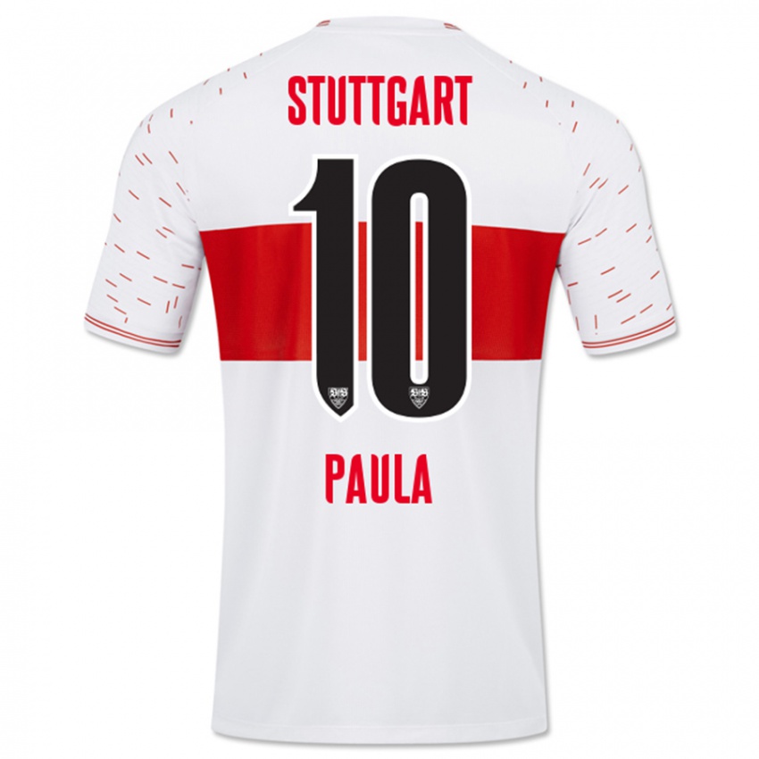 Kinderen Raul Paula #10 Wit Thuisshirt Thuistenue 2023/24 T-Shirt